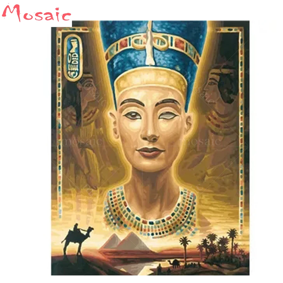 Алмазная 5D Вышивка неfertiti Египет вышивка крестиком полная выкладка мозаика