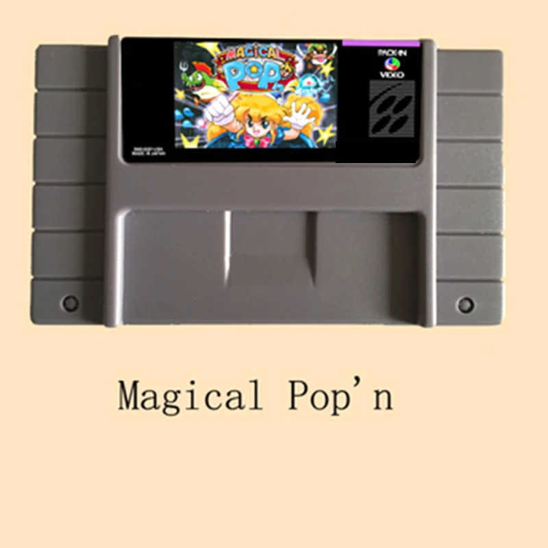 

Magical Pop'n 16 bit Big Gray Game Card For NTSC Game Player Drop Shipping