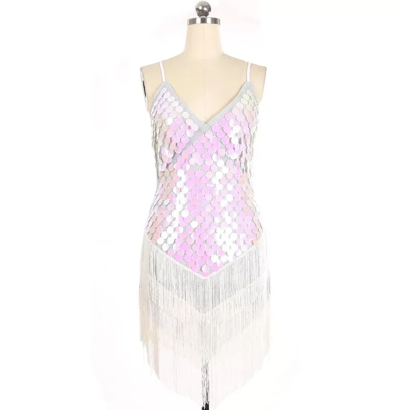 SexeMara/новое платье с v-образным вырезом и блестками украшенное кисточками