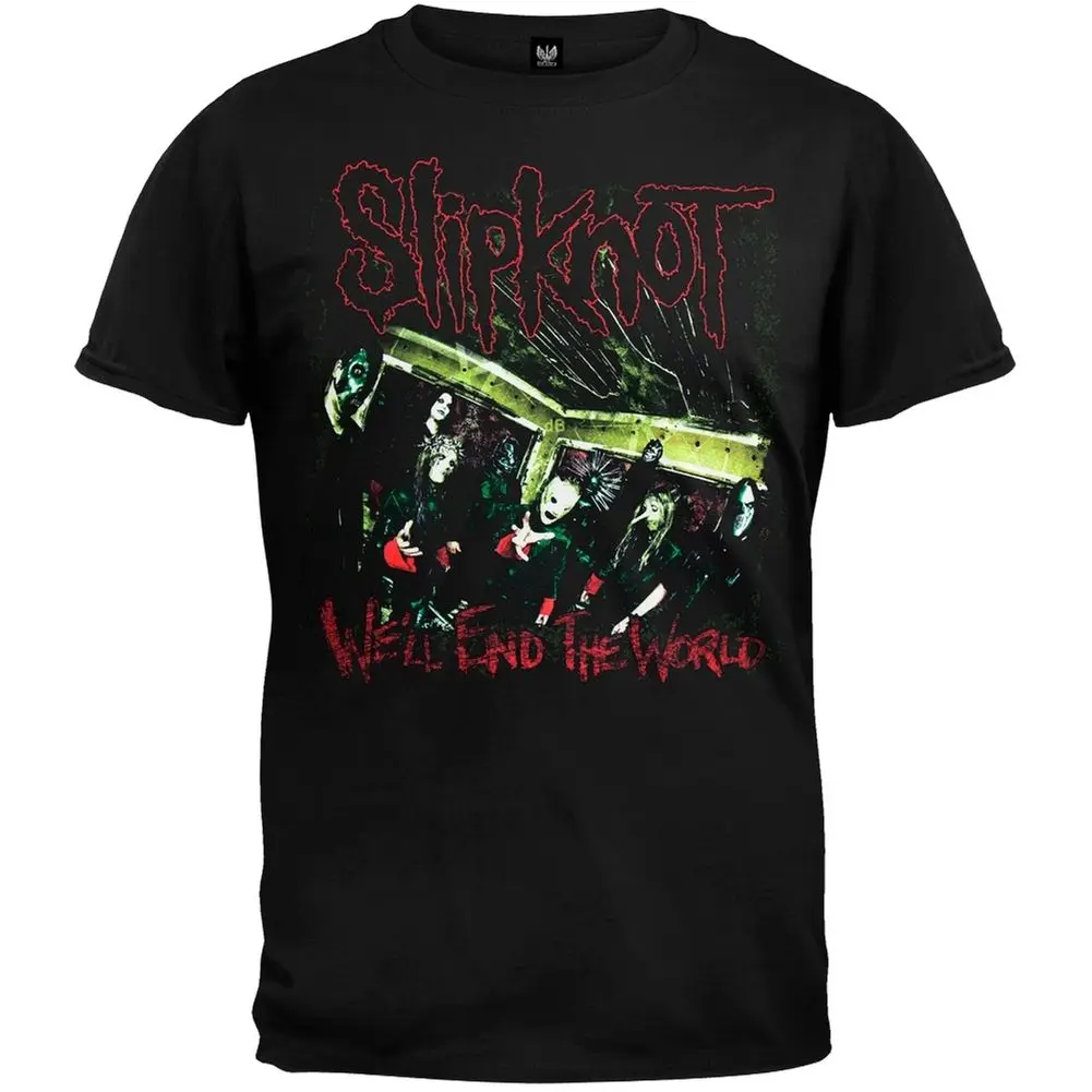 О образным вырезом негабаритных Стиль футболки s Slipknot End Of The World 2012 Tour взрослых