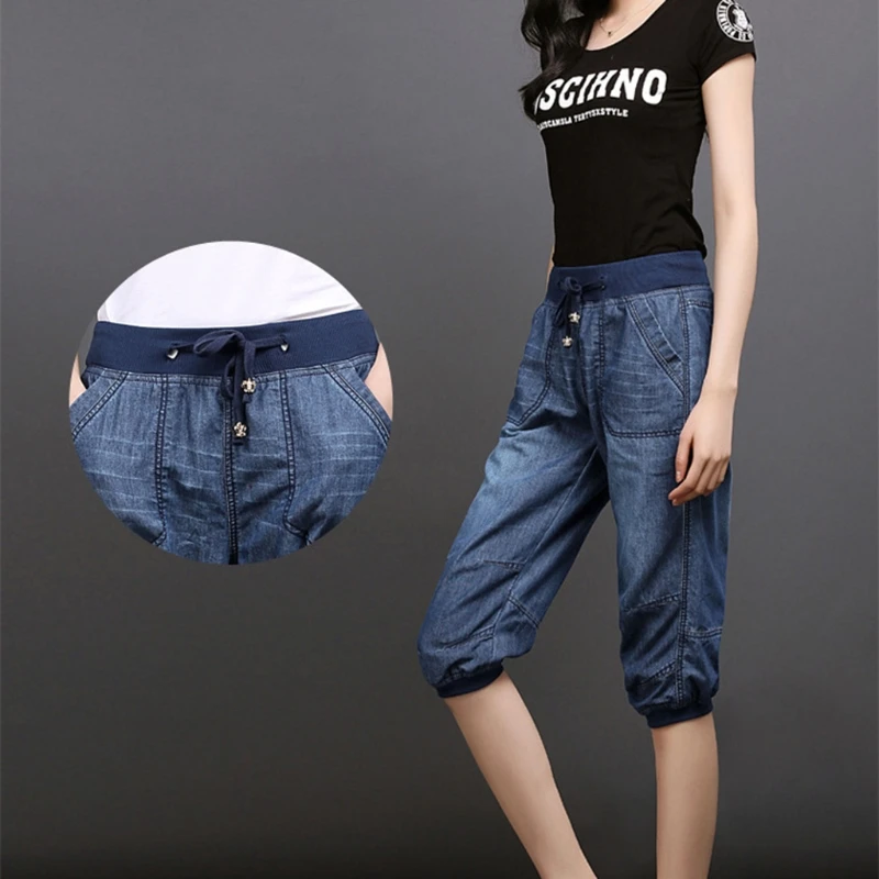 Женские джинсы шаровары летние свободные брюки большого размера 4XL|trousers for women|loose