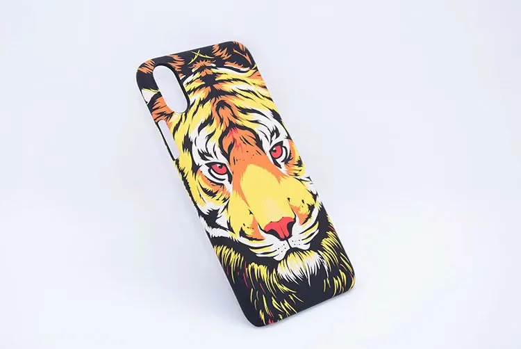 Светящийся для iPhone 7 8 Plus X чехол для телефона король животные Лев волк Сова узор Твердый чехол для телефона для iPhone 6S 6S Plus 7 8 X