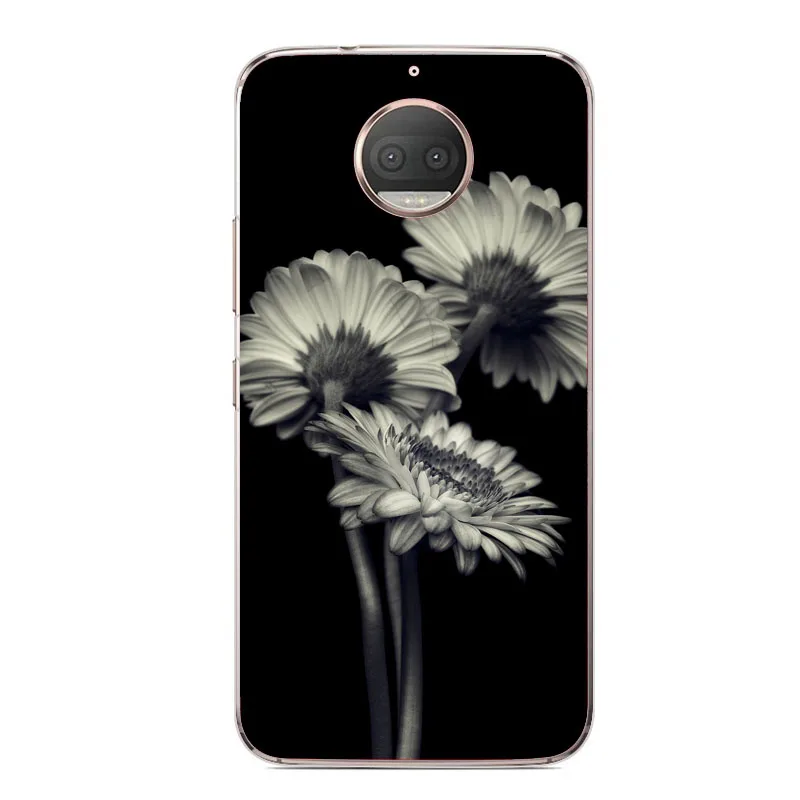 Для Motorola Moto G6 чехол силиконовый с цветочным рисунком мягкий из ТПУ для plus