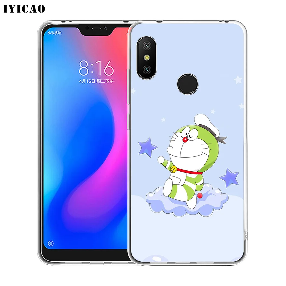 Милый мягкий силиконовый чехол для телефона IYICAO Doraemon Xiaomi Redmi 4A 5A 6A Note 7 6 5 Pro Plus 4X