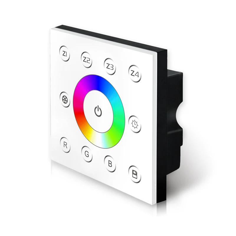 Новый контроллер светодиодных лент P7 DMX RGB 4 зоны переменный ток 85 265 в настенное