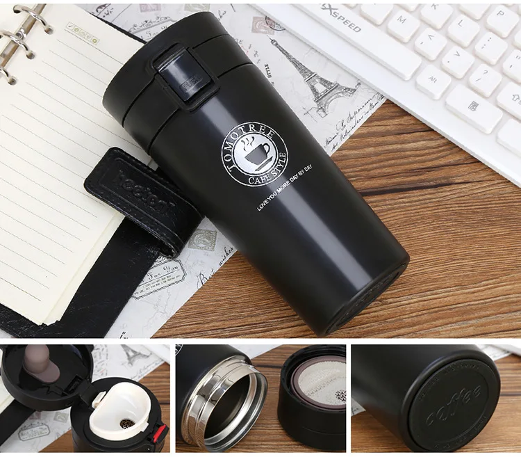 Термокружка Из нержавеющей стали с двойными стенками 380 мл|Кружки| |