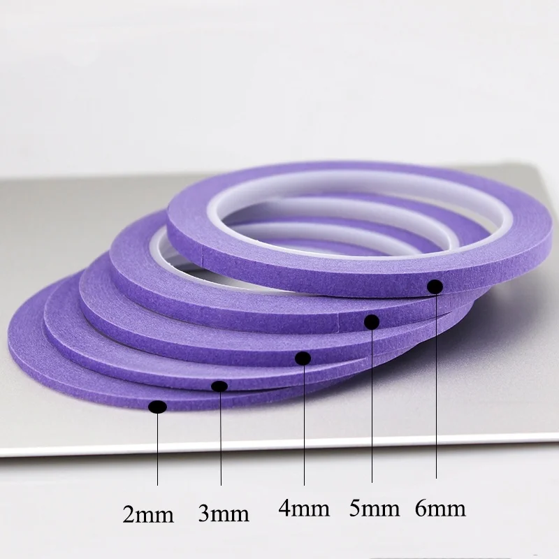 Лиловая тонкая бумажная Маскировочная лента для рисования и самостоятельного
