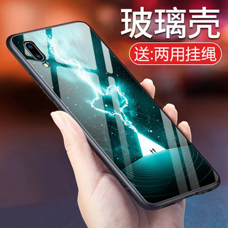 Y93 Чехлы для vivo V1818A жесткий чехол накладка ЧЕХОЛ ДЛЯ Y 93 из закаленного стекла +