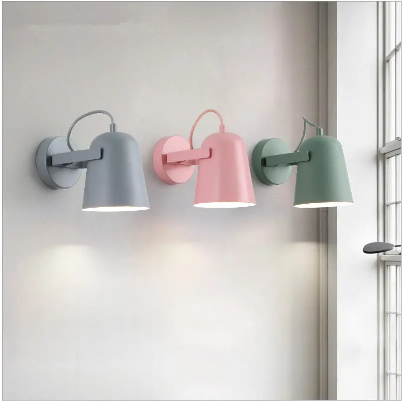 Скандинавский современный простой цвет спальни прикроватный настенный