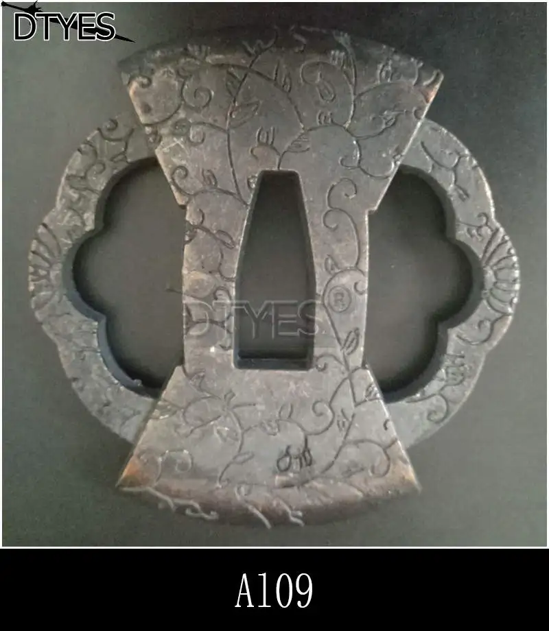 Сплав японские аксессуары для мечей Tsuba Красивая защита для катаны вакизаши Танто 3,2 см ширина(около хабаки) лезвие Al01-Al32 - Цвет: Al09