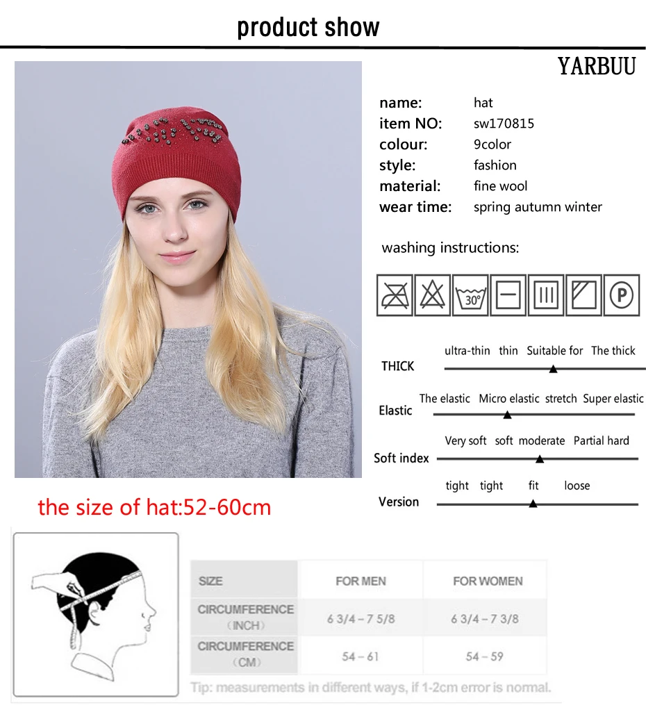 [YARBUU] настоящий шарик из меха норки шляпа для женщин Шерсть skullies beanies бабочка ногтей бусины твердые вязаные шапки для девочек женская Лыжная шапка