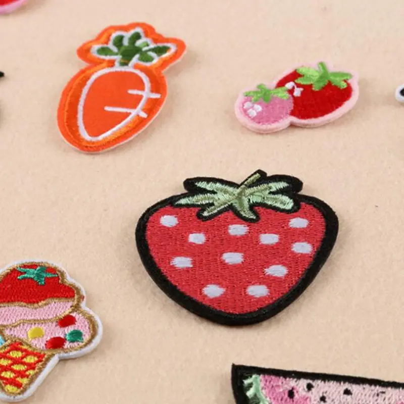 Diy фруктовые патчи для одежды вышитые приклеивания утюгом аппликация Железо На