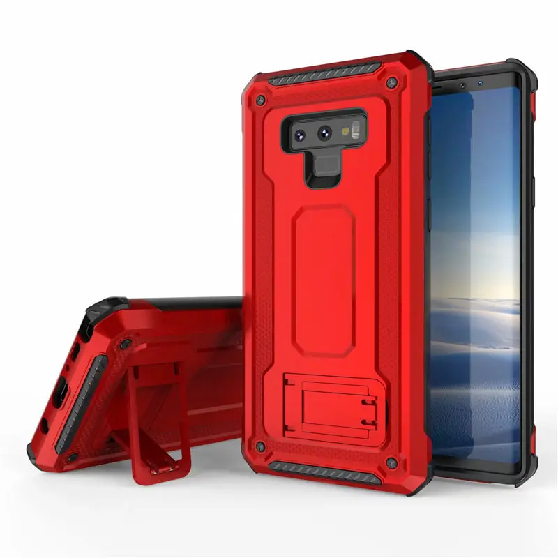 For Samsung Galaxy Note 8 9 Shockproof TPU +PC Phone Stand Armor Case Back Cover S8 S9 Plus Luxury Rugged Coque Capa |