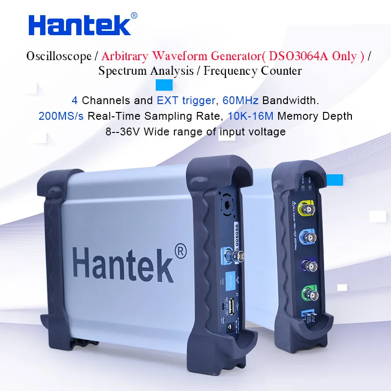 Hantek 4-канальный USB осциллограф/произвольный генератор сигналов/анализ