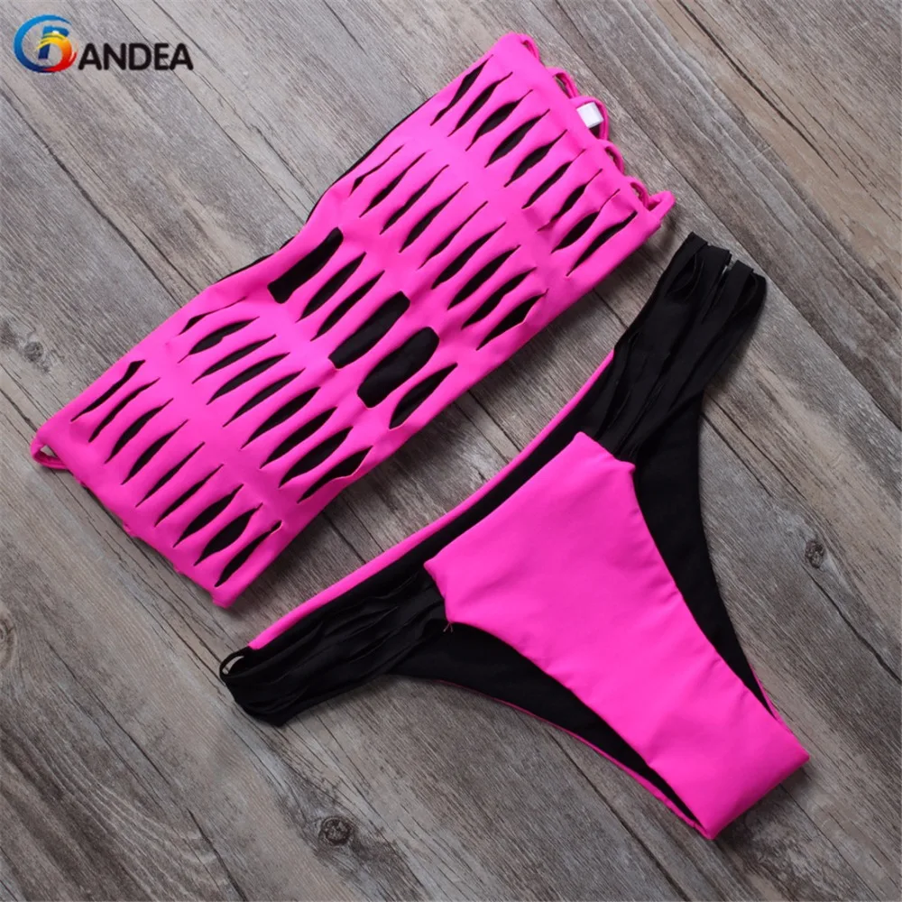 BANDEA бикини на бретельках женские купальники открытый купальник женский