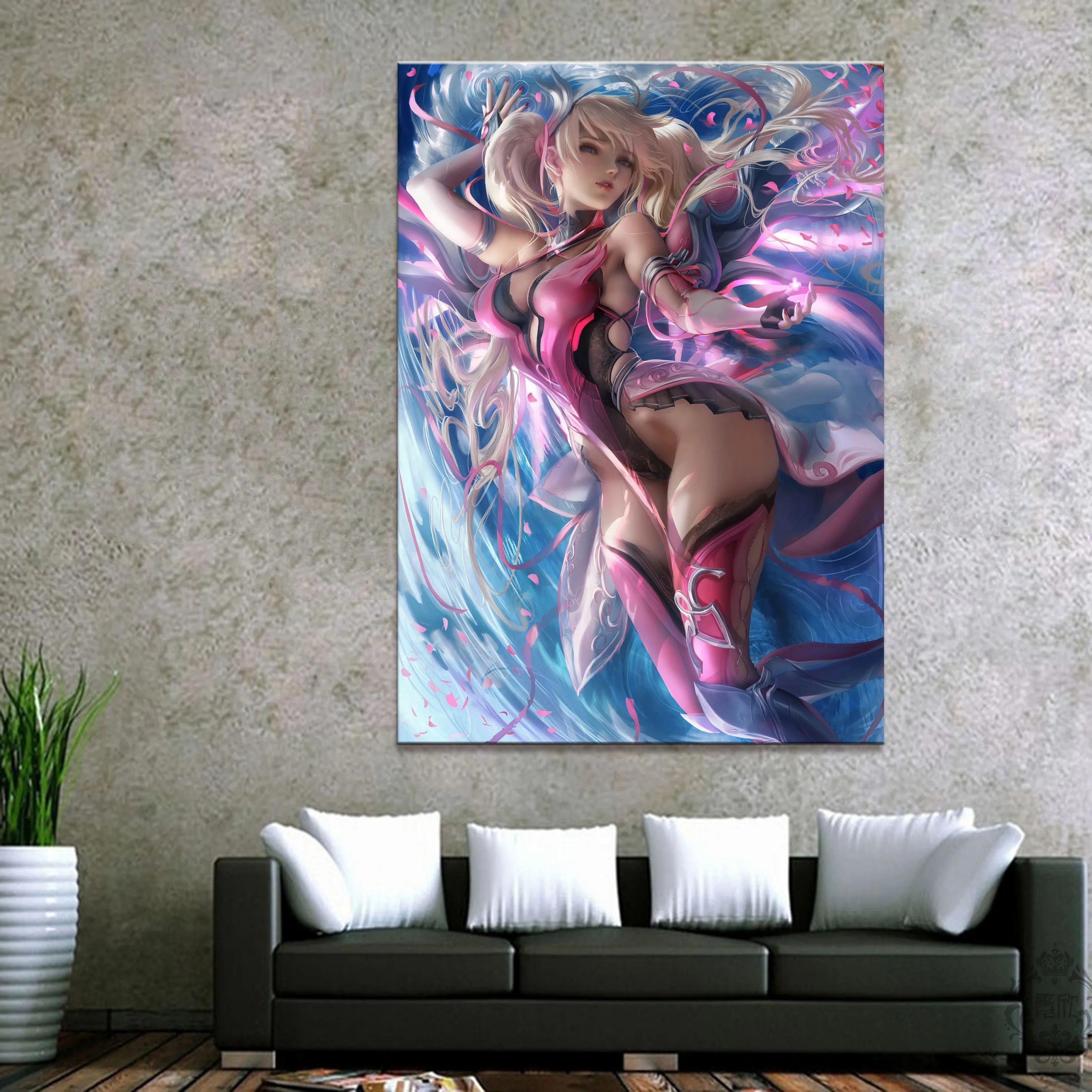 

Home Decor Modular Canvas Picture 1 Piece Sexy Mercy Overwatch Game Painting Poster Wall For Home Canvas Painting Wholesale