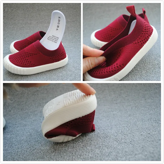 Kids Fly Knitting Casual red Shoes Running Sporting Children Outdoor E-69 Soft Breathable Comfortable Boys Girls | Детская одежда и