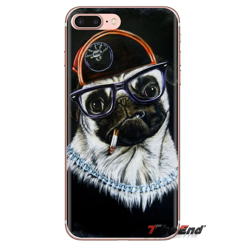 pug life For iPod Touch Apple iPhone 4 4S 5 5S SE 5C 6 6S 7 8 X XR XS Plus MAX Soft Transparent Cases Covers |