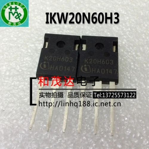 

4 шт., IKW20N60H3 K20H603 TO-247, 600 В, 20A TO247