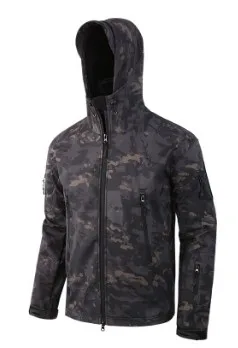 TAD Lurker Shark Soft Shell Военная тактическая куртка Для мужчин Водонепроницаемый теплая куртка-штормовка для девочек камуфляжная куртка с капюшоном армии США ткань - Цвет: cp-black