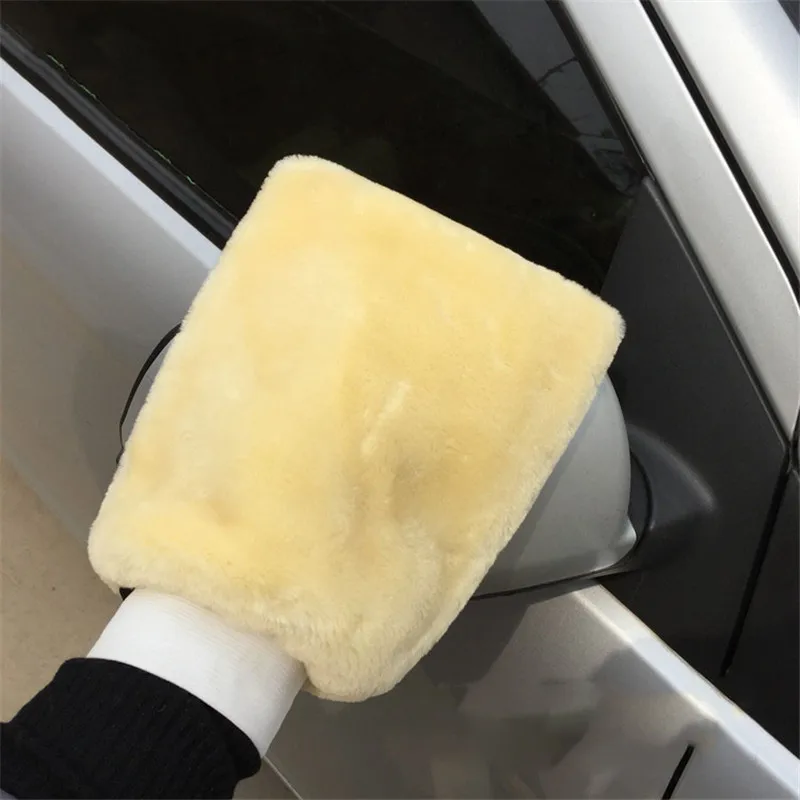 1pc Car Care Wash Gloves Fine Wool Superfine Fiber Microfiber Plush Glove Cleaning Mitt Washing Cloth Home Tool 26*20cm|Губки тряпки и