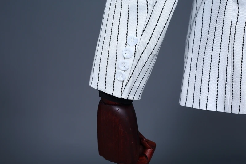 Pyjtrl бренд Для мужчин из двух частей набор белой полосой Юбочные костюмы для