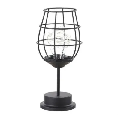 Red wine glass Железный винный флакон, теплый белый Светодиодный настольный светильник, винтажный медный провод, Ночной светильник, креативный отель, украшение для дома, настольная лампа, ночник - Цвет абажура: Red wine glass