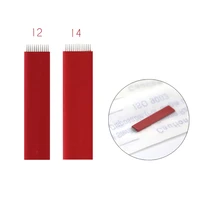 flat shading blades 1214 microblading needles disposable sterile permanent eyebrow makeup tattoo needles microblading blades
