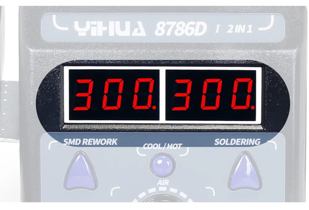 YIHUA 8786D обновленная версия SMD паяльная станция двойной цифровой дисплей холодный горячий воздушный пистолет паяльник 2 в 1 паяльная станция