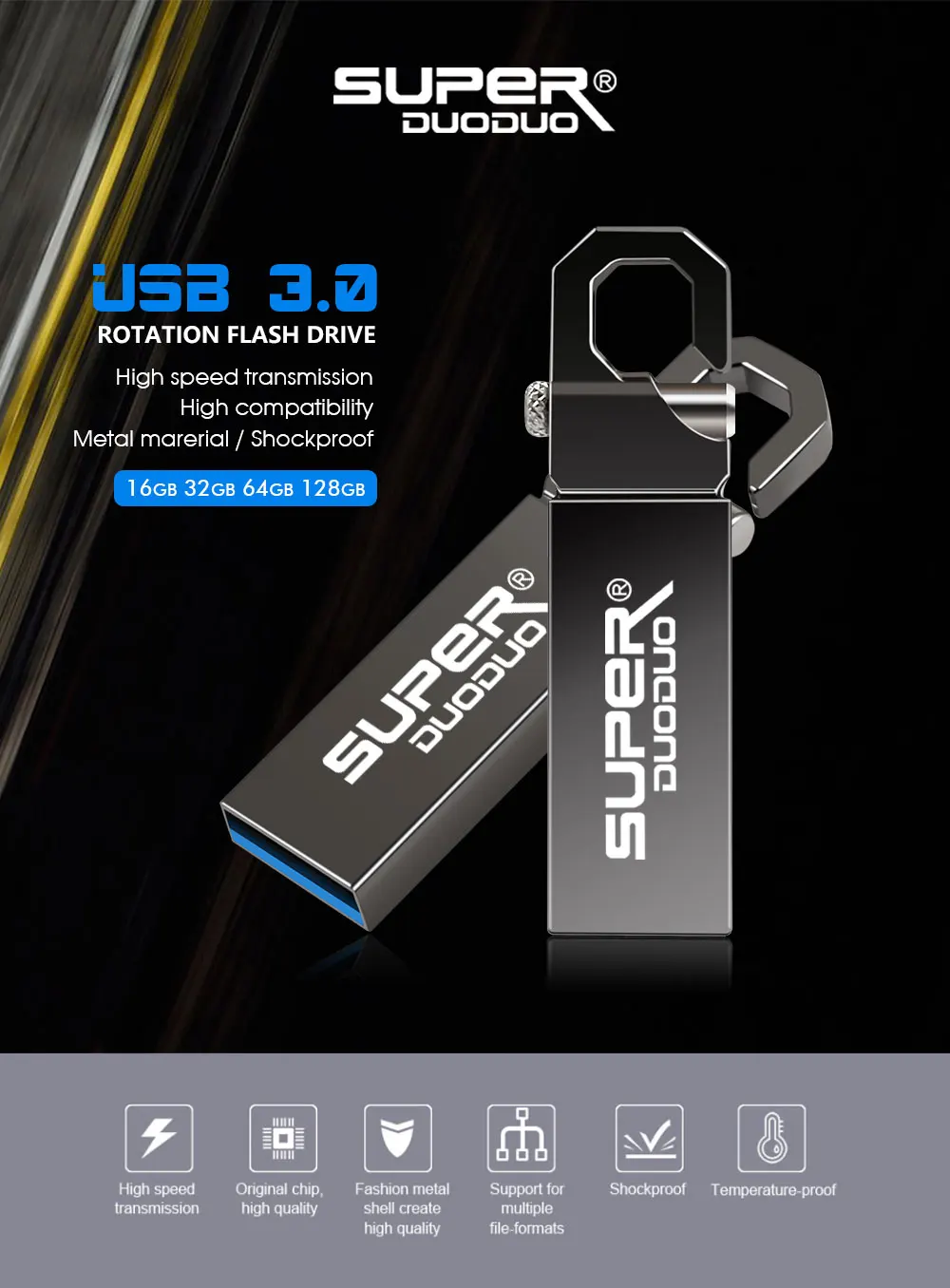 Мини-usb 3,0 ручка-накопитель 64 ГБ, usb 32 ГБ, usb флешка, водонепроницаемая флешка, 128 ГБ, лучший свадебный подарок, u-диск