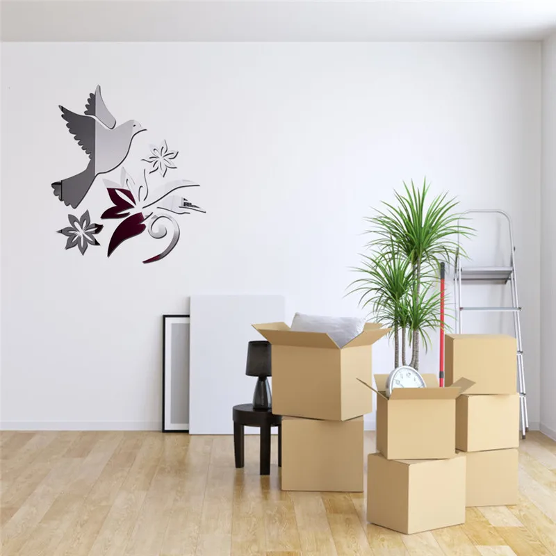 2019 Новый ветка на фон с птицей наклейки стену аксессуары для дома ТВ | Дом и сад