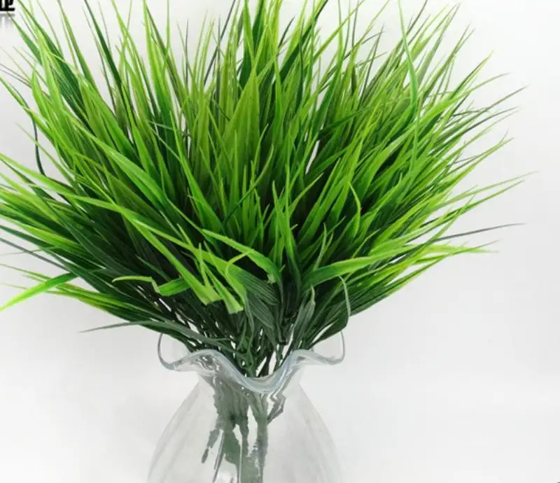 

2pcs/Lot Simulation plant green planting with 7 fork plastic spring grass 184122