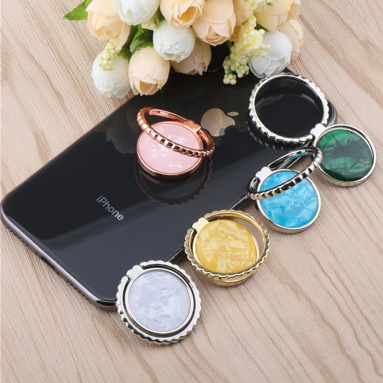 

Luxury Shell Mobile Phone Holder Universal 360 Degree Rotation Socket Finger Ring Holder Magnetic Car Bracket Stand Accessoriess