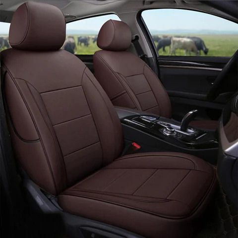 Coffee AUSFTORER перфорированные кожаные автомобильные чехлы для сидений Renault Megane CC 2 3 4 аксессуары чехлы для сидений автомобиля Защита Стайлинг - Название цвета: Coffee