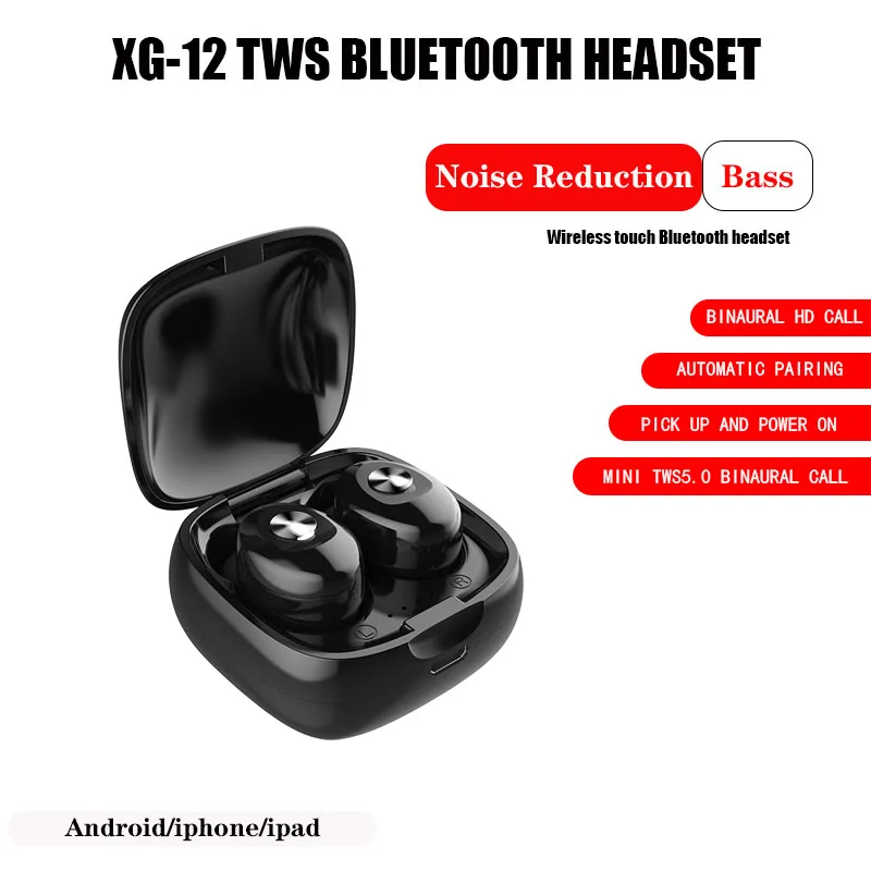 Беспроводные наушники TWS 5 0 спортивные стерео с микрофоном Bluetooth для мобильного