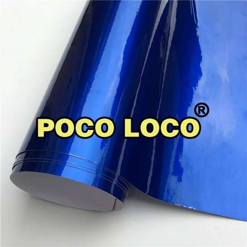 Blue High Quality Matte Metallic Silver Vinyl Glossy Metal Silver Film Roll Air Free For Vehicle Wraps - Название цвета: Blue