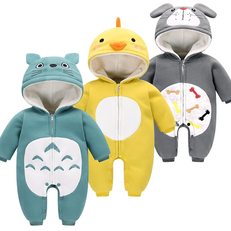Новое поступление, детские комбинезоны из чистого хлопка, Kawaii, детский комбинезон, пижамы для маленьких мальчиков и девочек, костюм с животными, одежда для малышей