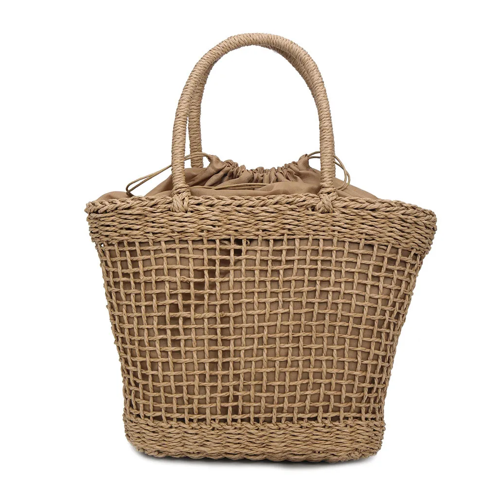 OCARDIAN женская сумка модная соломенная тканая одноцветная на плечо дикая