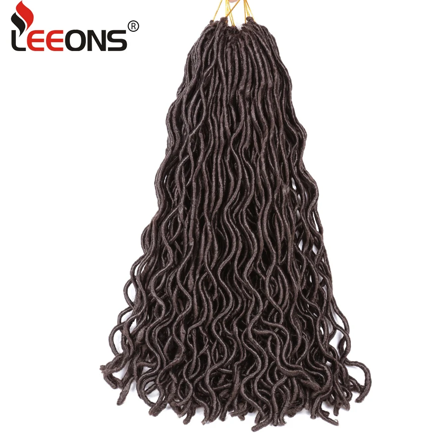 Leeons вьющиеся вязанная косами Kanekalon волос искусственная Locs крючком волосы дреды 12