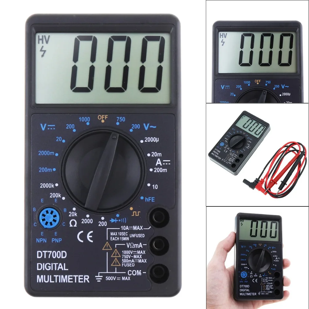 Цифровой мультиметр DT700D, измерительный инструмент с ЖК-дисплеем и двойным наклоном