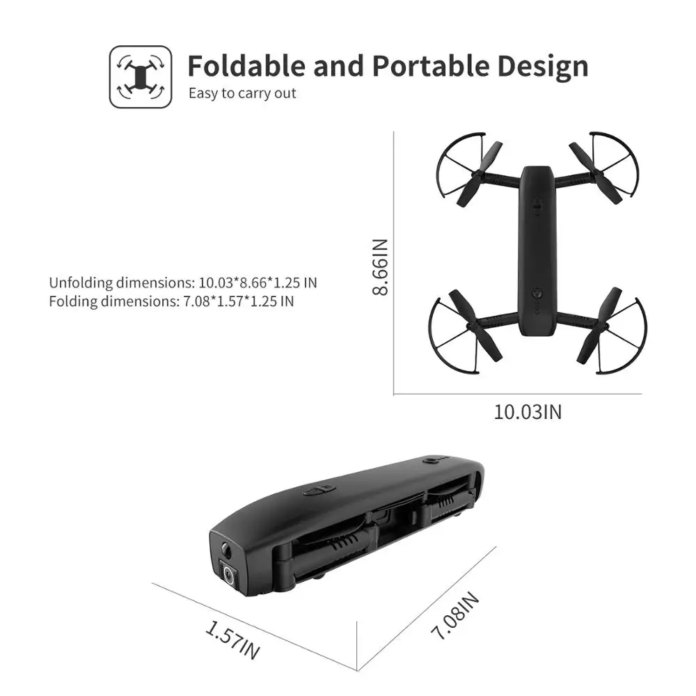 Holy Stone HS161 FPV Дрон с камерой 1080P HD селфи складной оптический поток позиционирования