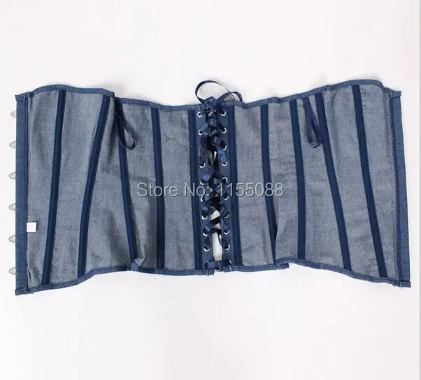 Джинсы корсет Женская одежда сексуальный синий джинсовый с кружевом Стринги