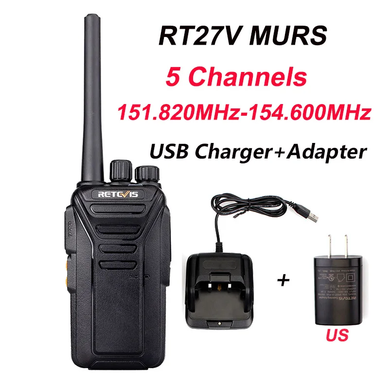 RT27V MURS Adapter 2 шт. Retevis RT27 RT27V без лицензии MURS/FRS/PMR446 12,5 Кгц аналоговый портативный Радио рация КВ трансивер - Цвет: RT27V MURS Adapter