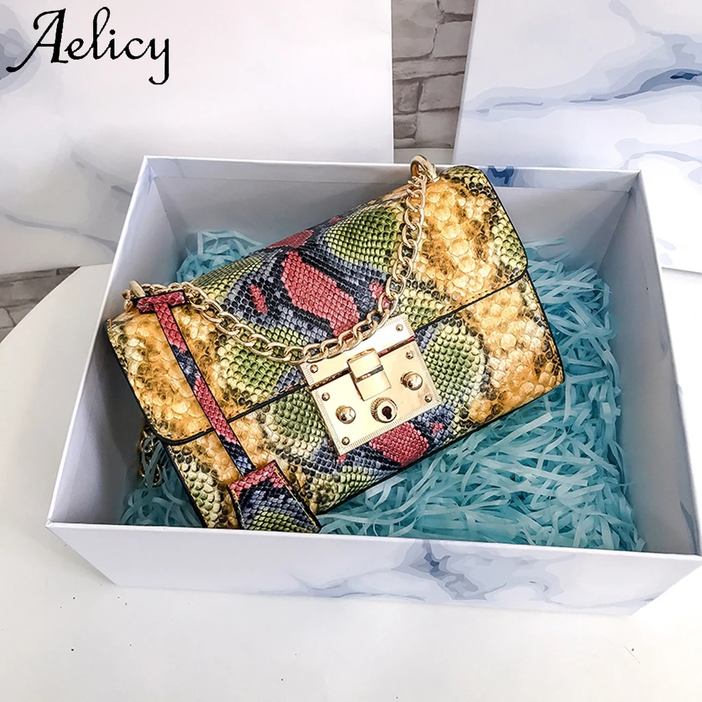 Сумка-мессенджер Aelicy женская через плечо в стиле ретро с цепочкой и ручкой | Багаж