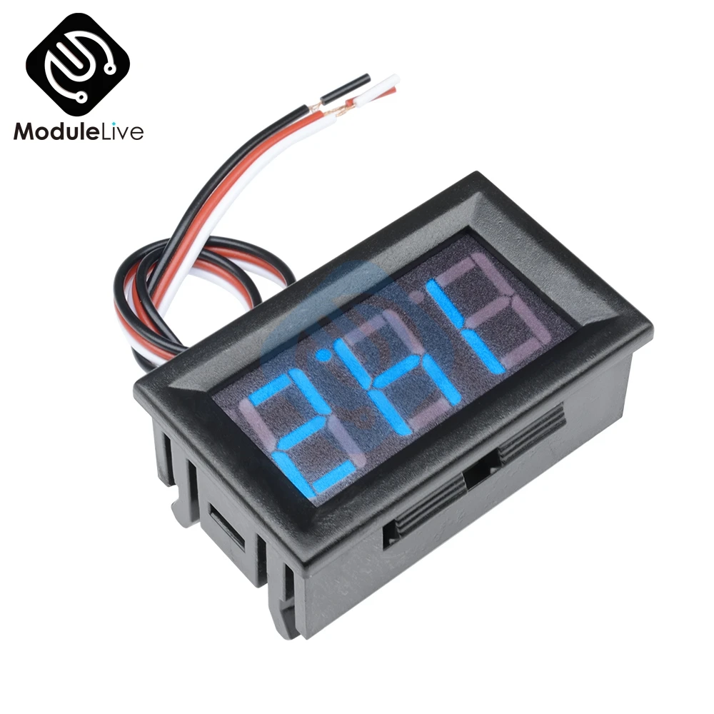 0,5" 0,56 дюймов DC 4,5/4,7/5~ 30V красные, синие зеленый светодиодный Дисплей Панель Напряжение Вольтметр 3 жилы 3 три цифровой Напряжение метр