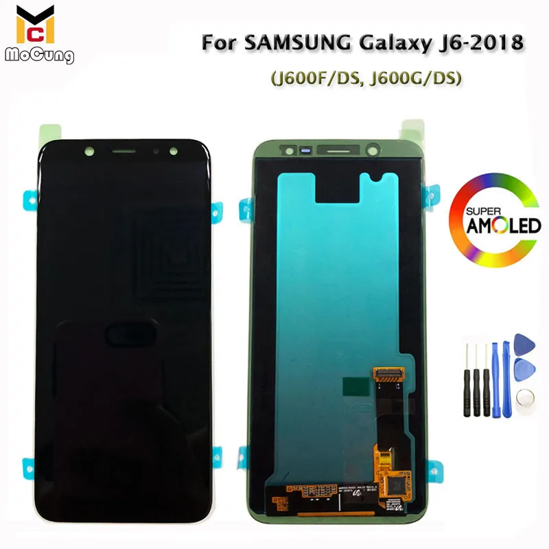 Супер AMOLED для Samsung Galaxy J6 2018 J600 J600F/DS J600G/DS ЖК дисплей сенсорный экран TFT яркость