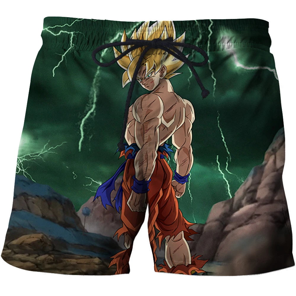 2019 супер Гоку 3D принт пляжные короткие Косплей Dragon Ball Z мужские шорты штаны из