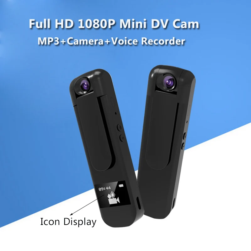 Wearable Pen Camera Full HD 1080P Secret 180 Degree Rotate MP3 Mini Espia Video Audio Recorder With Small Diaplay | Электроника