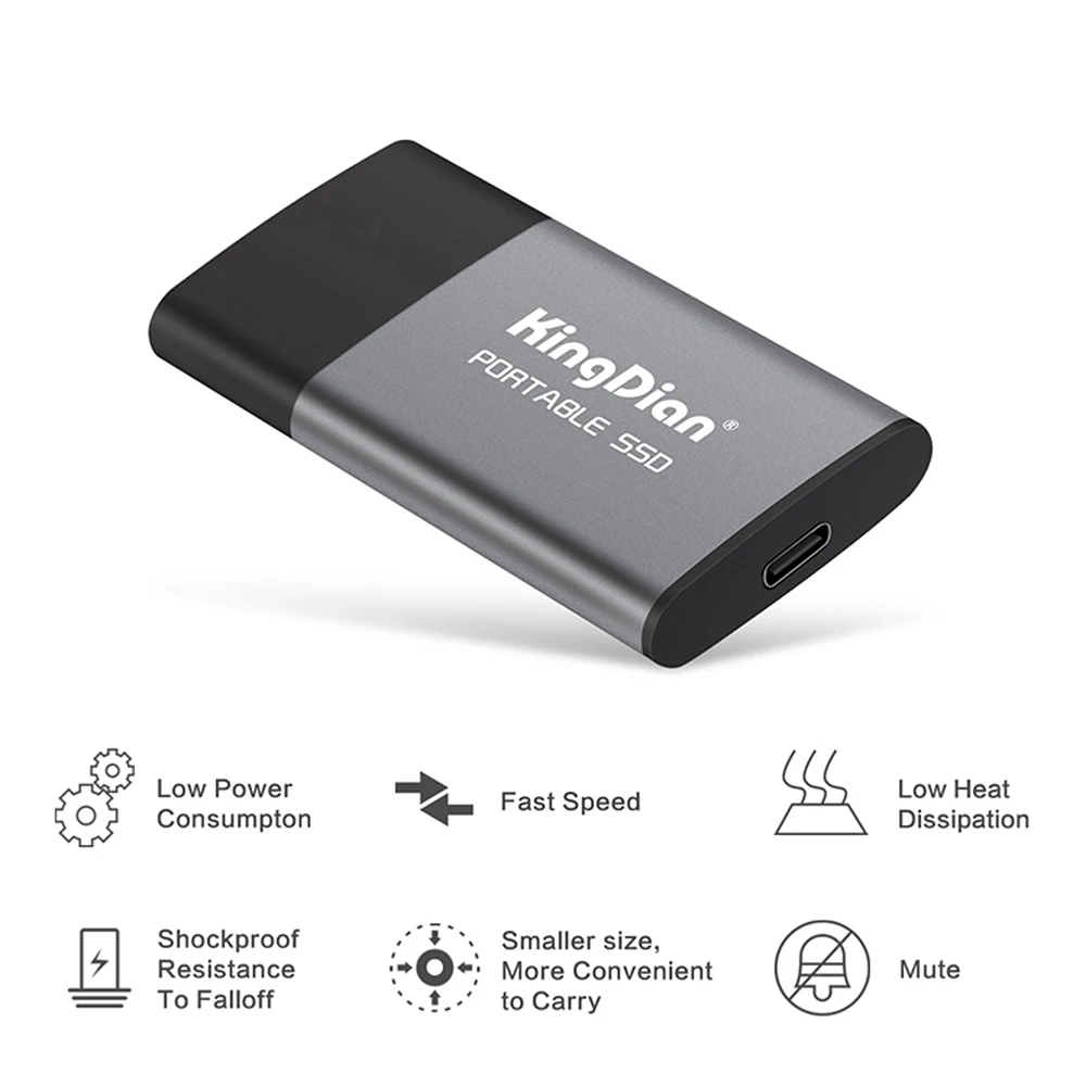 KingDian 250 ГБ 500 Гб внешний SSD типа C внешний портативный SSD жесткий диск Externo USB 3,1 Portatil Disco Duro Externo HD SSD