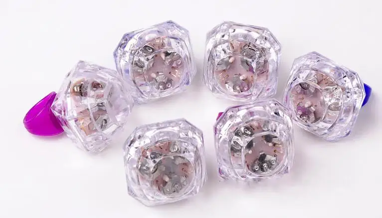 Светящееся светодиодное кольцо светится в темноте мигание Алмазная форма кольца